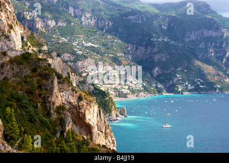 La côte d'Amalfi, à proximité de Positano Campanie Italie EU Banque D'Images