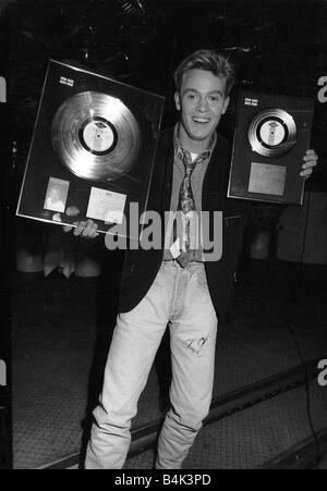 Jason Donovan acteur et chanteur Avril 1989 DBase Banque D'Images