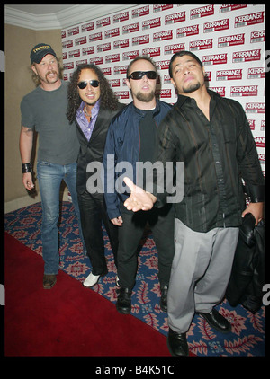 Monstres Rock Metallica aux Kerrang Awards au Royal Lancaster Hotel à Londres 21 Août 2003 Banque D'Images