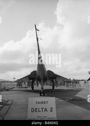 Avion Fairey Delta 2 Sept 1956 Fairey Delta des aéronefs de recherche sur l'affichage à la CCPE de Farnborough 1956 Cet avion Banque D'Images