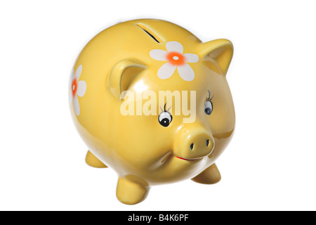 Tirelire jaune Banque D'Images