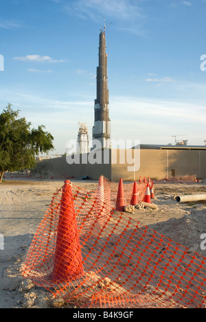 Plus haute tour Burj Dubai en construction Banque D'Images