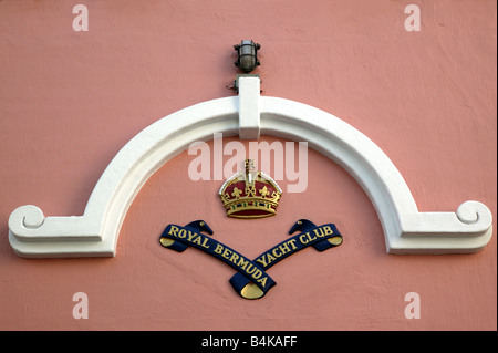 Close-up de la crête de la Bermuda Royal Yacht Club, Hamilton, Bermudes Banque D'Images