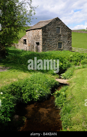 Partie de la tranquille et paisible près de Wharfedale près de Grassington Tonbridge North Yorkshire Angleterre UK Banque D'Images