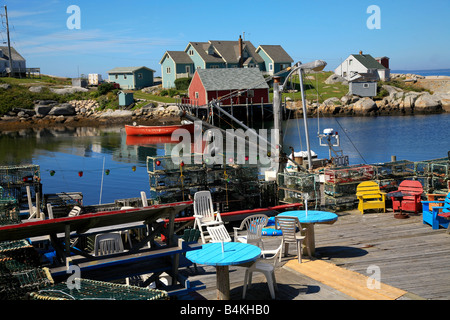 Le célèbre village de pêcheurs sur la côte Est de l'Océan Atlantique de "Peggy's Cove en Nouvelle-Écosse',Canada Banque D'Images