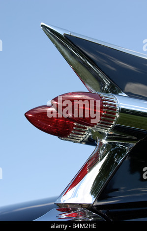 Fin et phare arrière d'une Cadillac Coupe de Ville 1959 Banque D'Images