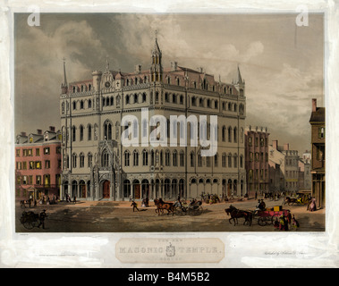 Le nouveau temple maçonnique - Boston Banque D'Images