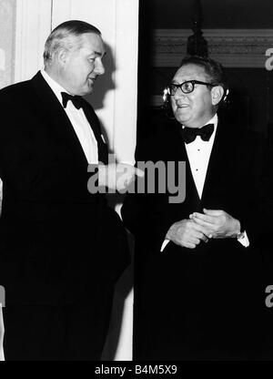 Le Premier ministre britannique James Callaghan 1976 avec diplomate américain Henry Kissinger Banque D'Images