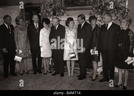 Les astronautes de la NASA Apollo XI visiter Londres Octobre 1969 22 h Visite éclair pour héros américain s Neil Armstrong, Michael Collins et Banque D'Images