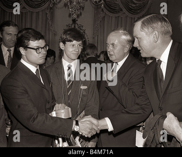 Les astronautes de la NASA Apollo XI visiter Londres Octobre 1969 22 h Visite éclair pour héros américain s Neil Armstrong, Michael Collins et Banque D'Images