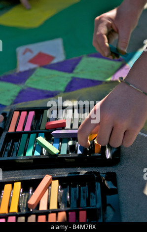 craie de dessin Banque D'Images