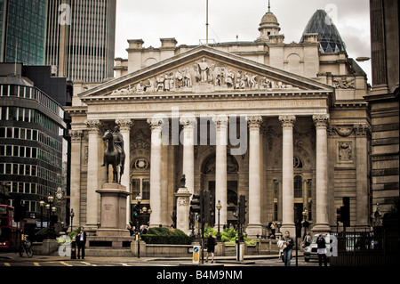 Le Royal Exchange Building London UK Banque D'Images