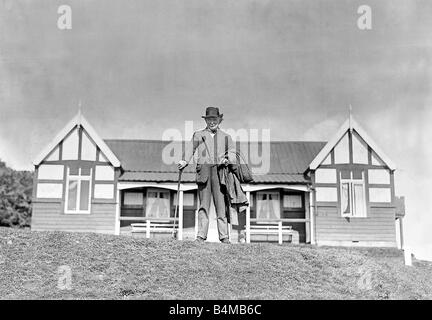 M. David Lloyd George MP chef du parti libéral en vacances au Pays de Galles Banque D'Images