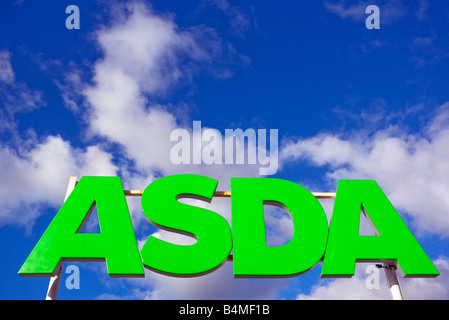 Supermarché ASDA SIGN Banque D'Images