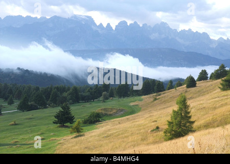 Vu Brenta de Monte Bondone Banque D'Images