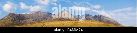 Avis de Cuillin ridge vu de l'île de Skye Ecosse Glenbrittle Banque D'Images