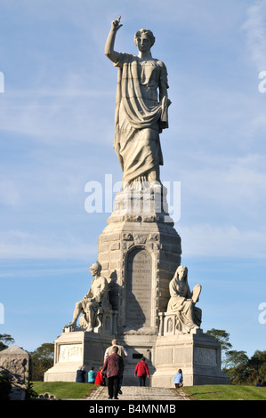 National Monument to the Forefathers érigé en 1859 en l'honneur des pèlerins du Mayflower qui s Plymouth, MA, USA Banque D'Images