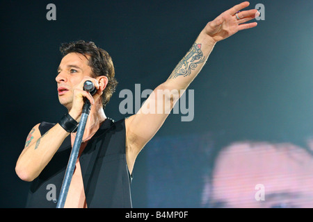 Dave Gahan de Depeche Mode pendant les concerts à Katowice, Pologne. Banque D'Images