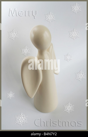 Carte avec Angel - Mery Christmas Banque D'Images