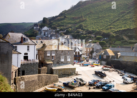 Vue aérienne de Port Isaac Cornwall Banque D'Images