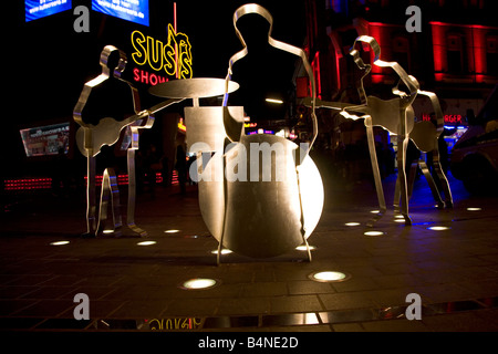 Beatlesplatz sur la Reeperbahn à Hambourg, de St Pauli. Banque D'Images