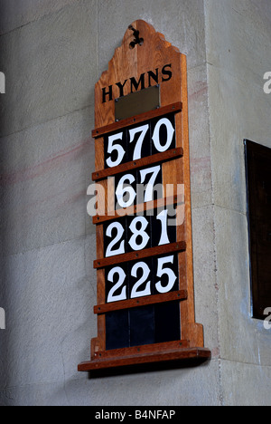 Les numéros de chant à St James Church Grand Packington West Midlands England UK Banque D'Images