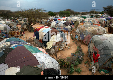 Un camp de personnes déplacées, Hargeisa, Somaliland, en Somalie Banque D'Images