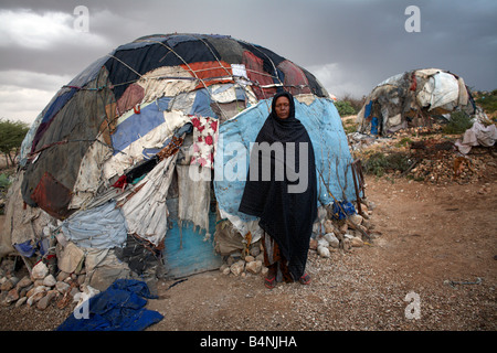 Un camp de personnes déplacées, Hargeisa, Somaliland, en Somalie Banque D'Images