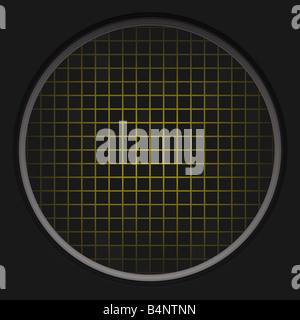 Une grille radar circulaire sur fond noir Ce fonctionne également comme un bouton Banque D'Images