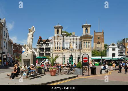 La Maison du marché et de la Place du marché, Kingston upon Thames Banque D'Images