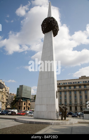 Bucarest Roumanie UE La Révolution Monument à la place de la révolution est le mémorial pour ceux qui ont été tués dans la lutte pour vaincre le communisme 1989 Banque D'Images