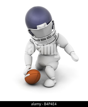 3D render d'un joueur de football américain Banque D'Images