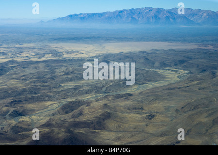 Vue aérienne de la Namibie Brandberg Mountain Air Afrique Banque D'Images