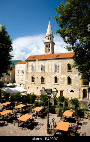 La vieille ville de Budva Monténégro Côte Adriatique Banque D'Images