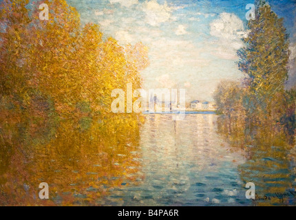 Effet d'automne à Argenteuil Claude Monet huile sur toile 1873 Courtauld Gallery interior Somerset House London England Banque D'Images