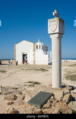 Le Portugal, l'Algarve de l'Ouest, Sagres, le promontoire de Sagres (Promontório de Sagres) la chapelle Capela do Infante Banque D'Images