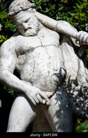 Statue d'Héraclès dans la maison de l'Deers, Herculanum Banque D'Images