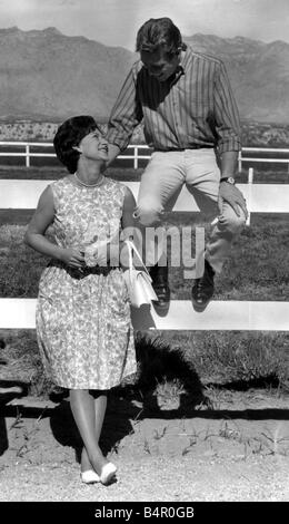 La princesse Margaret et lord Snowdon en prenant une pause de leur tournée d'Amérique à Tucson en Arizona dans un ranch dans les montagnes Catalina 1965 Banque D'Images