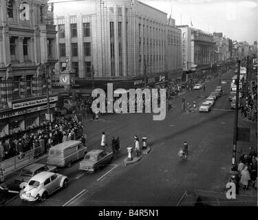 L'intersection de la rue Northumberland Newcastle c 1960 Banque D'Images