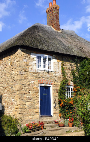 Cottage au toit de chaume à Abbotsbury Dorset Banque D'Images