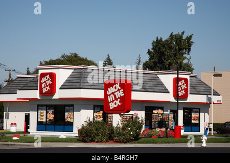 Jack in the Box restaurant de San Jose California USA Banque D'Images