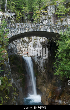 Christine Falls Mount Rainier National Park. Banque D'Images