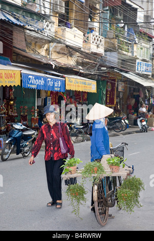 Rue résidentielle, Hanoi Vietnam Banque D'Images