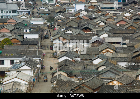 Chine, Province du Yunnan, région du lac Erhai Hu Tianshengying, Village Banque D'Images