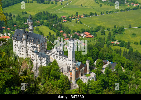Germany, Bavaria (Bayern), le château de Neuschwanstein Banque D'Images