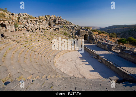 Théâtre de l'Ouest, Umm Qais, Jordanie Banque D'Images