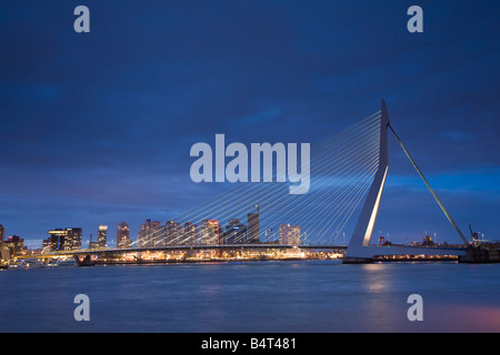 Pont suspendu Erasmus, Rotterdam, Holland Banque D'Images