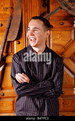 Martin Compston acteur 2003 Martin Compston sur place au monarque de la Glen situé dans les highlands Banque D'Images