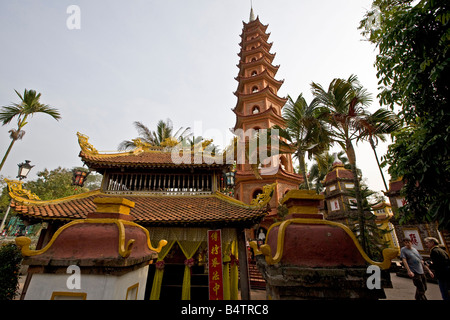 La Pagode Tran Quoc Vietnam Hanoi West Lake Banque D'Images