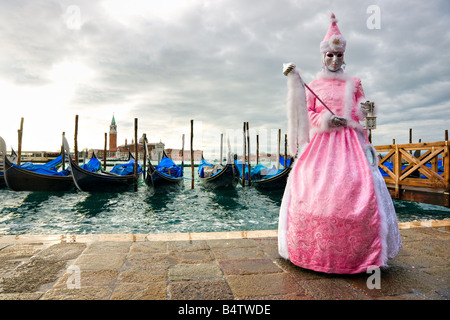 Beau masque de carnaval à Venise, Italie Banque D'Images